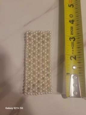 Beaded Pearl White Stretchy Bracelet